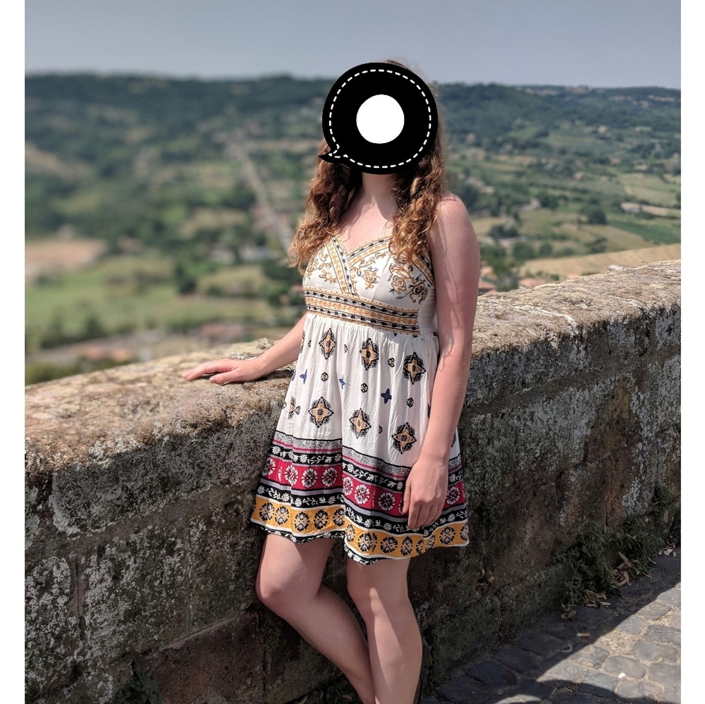 White Printed Summer Dress